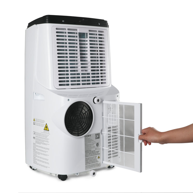 Coby 12,000 BTU White Portable Air Conditioner with Heater and Remote