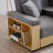 Convertible Sleeper Sofa Couch,Multifunctional Double Folding Sofa Bed,Storage Ottoman And Sofa Arm With  Box And Drawer, Drop Down Table With 2Cup Holders For Living Room,Apartment,Office,Grey
