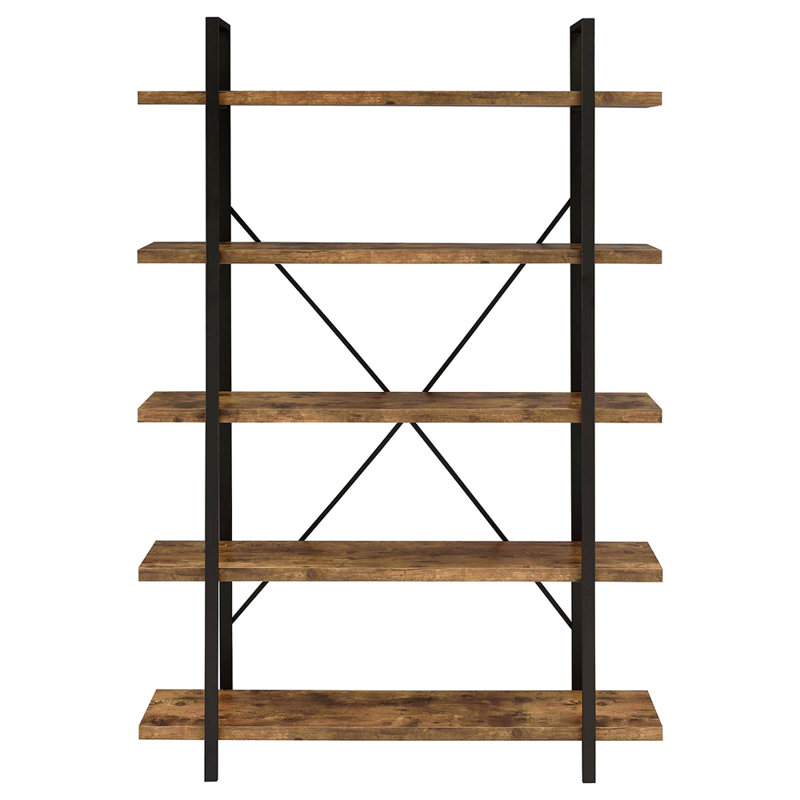 Open Back Bookcase, (5 Shelves) 70"H x 47"W x 13"D