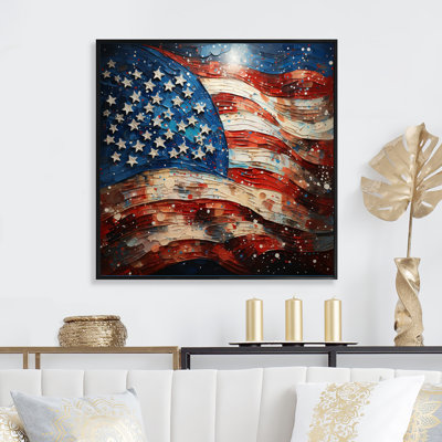 Drapeau américain drapeau IV - drapeau États-Unis, art mural