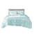 Turquoise / géométrique argent
