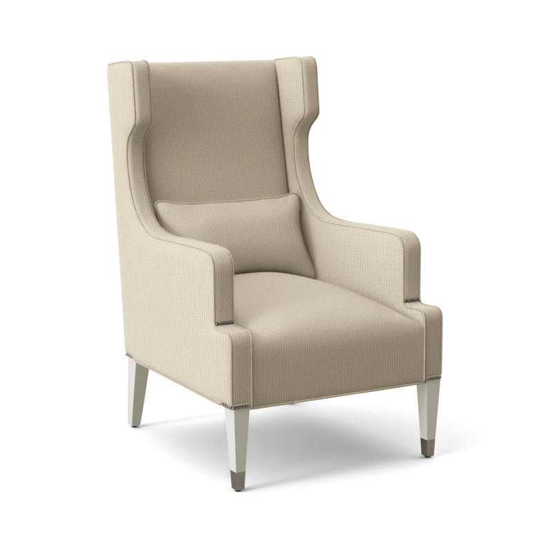 Thom Filicia Home 31" James Street Wing Chair, Navajo, Tuck Linen