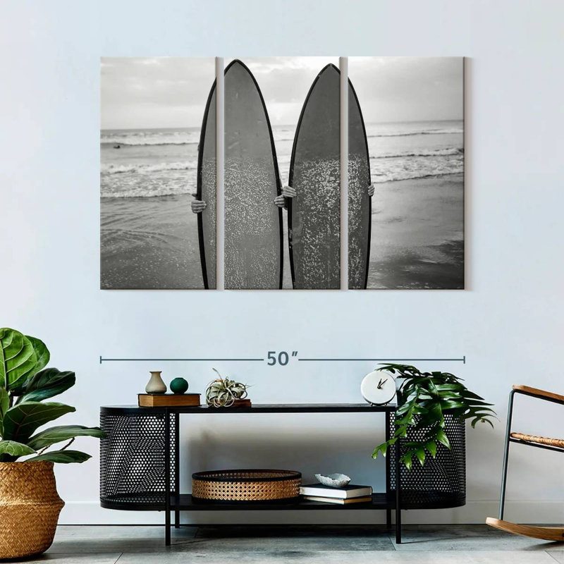 Reproduction d'art sur toile monochromes, H 50 po x l 32 po x P 1,25 po