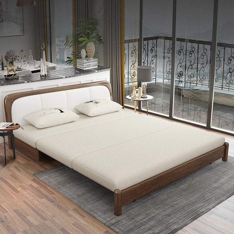 Canapé-lit convertible 3-en-1 de style moderne avec canapé-lit et dossier réglable, H 33,46 po x l 57,09 po x P 31,5 po