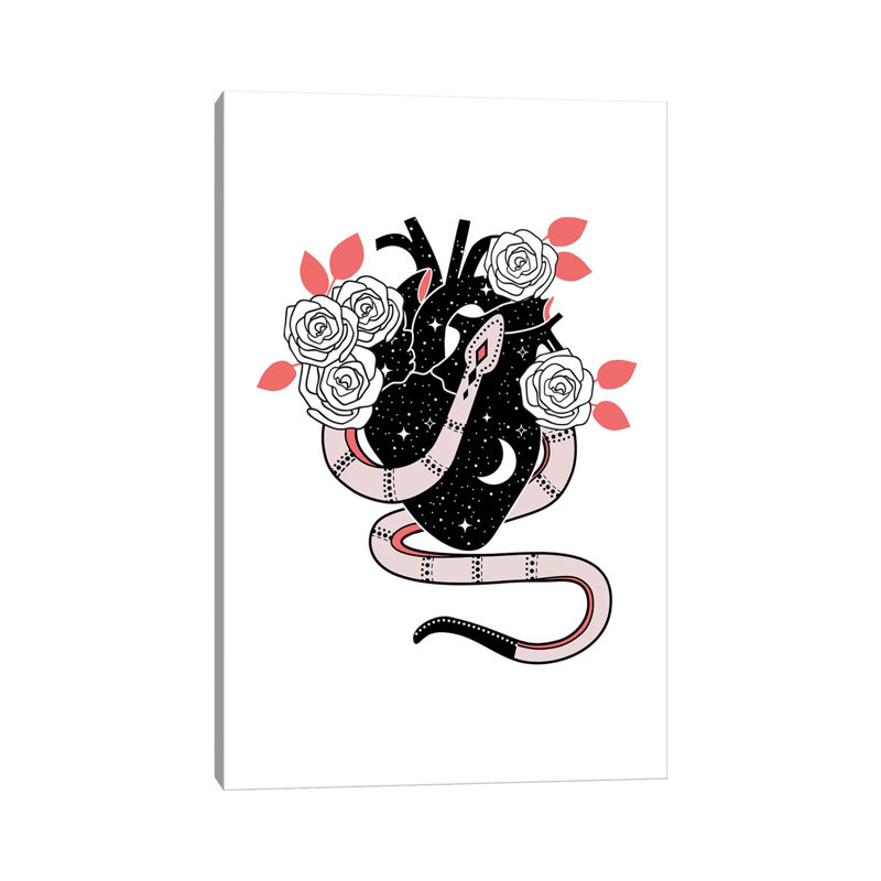 Heart Of Darkness by Emanuela Carratoni - Print on Canvas, Wrapped Canvas, 101.6cm H x 20.32cm W x 1.91cm D