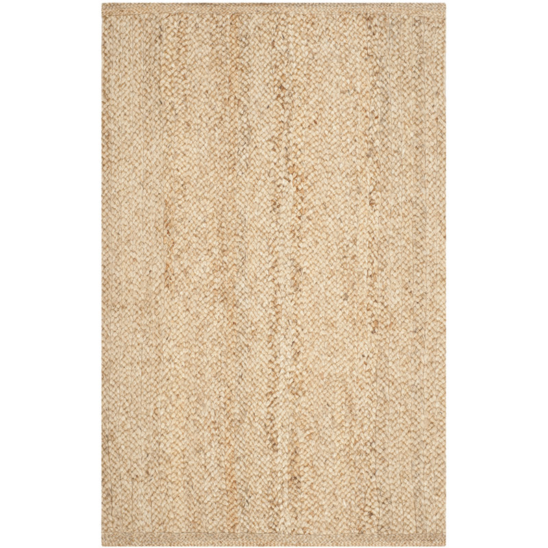 Silsden Solid Colour Hand Woven Area Rug, Rectangle 122 x 183 cm