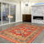 Tapis rouge foncé de 7 pi 10 po x 10 pi 6 po Maléigh Gazni