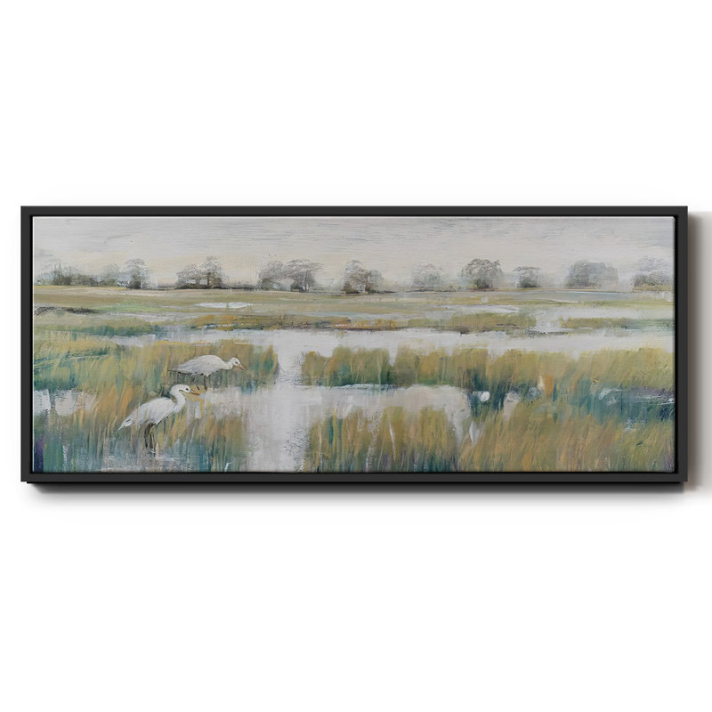 Marshland View V - Framed Canvas, 24" H x 60" W