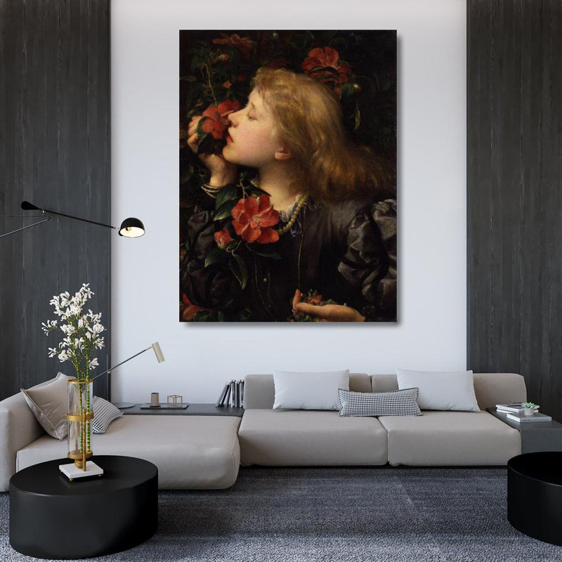 «Dame» par George Frederic Watts - Art mural sur toile tendue avec châssis, H 48 po x l 33 po