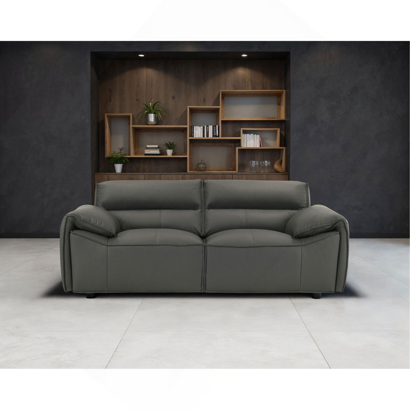 Causeuse moderne rembourrée, Grey Fabric