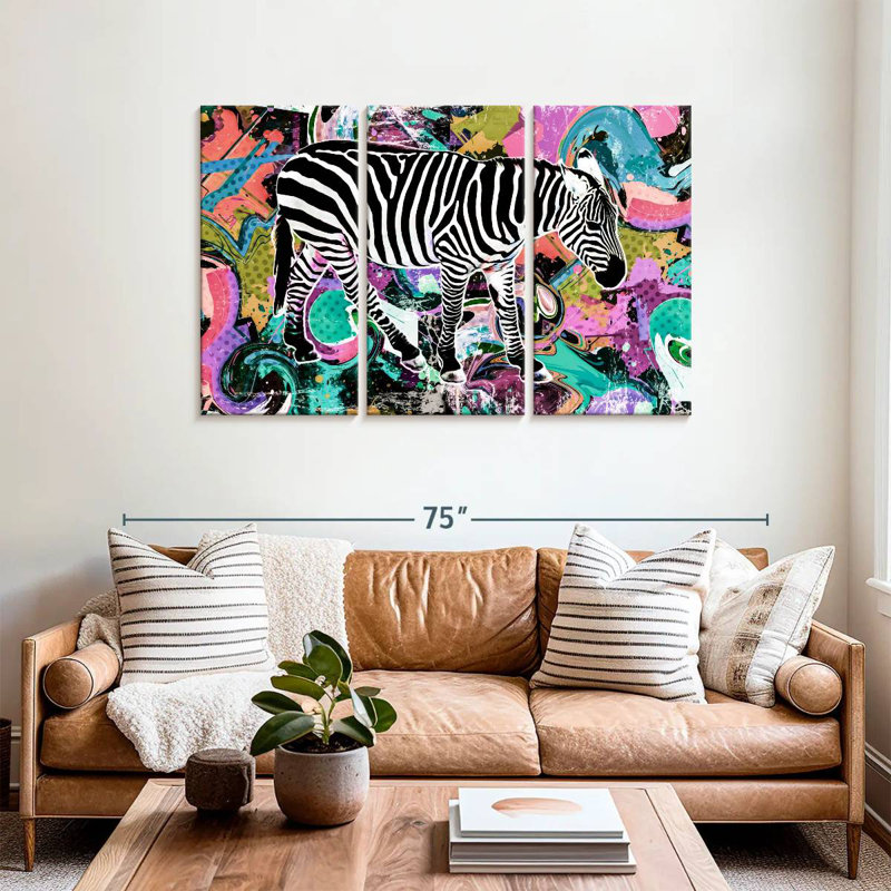 Brampt Pop Style Zebra, 36" H x 57" W
