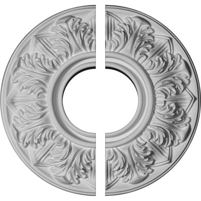 Médaillon de plafond Endurathane Whitman, DE 13 po x P 1 3/8 po (pour auvents jusqu'à 5 1/2 po), deux pièces, apprêté en usine