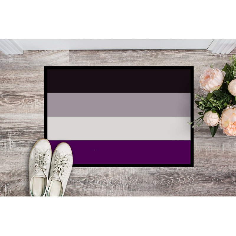 Tapis de porte USA Gay Pride, l 18 po x L 27 po, Fierté asexuelle