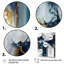 «Abstract Geode White and Blue Marble I», reproduction d'art sur toile encadrée-86807076-86807077
