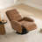 Genuine Leather Swivel Power Recliner-2040360759