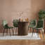 AXEL ROUND FLUTED DINING TABLE WITH 4 FABRIC CHAIRS OLIVE-924486344