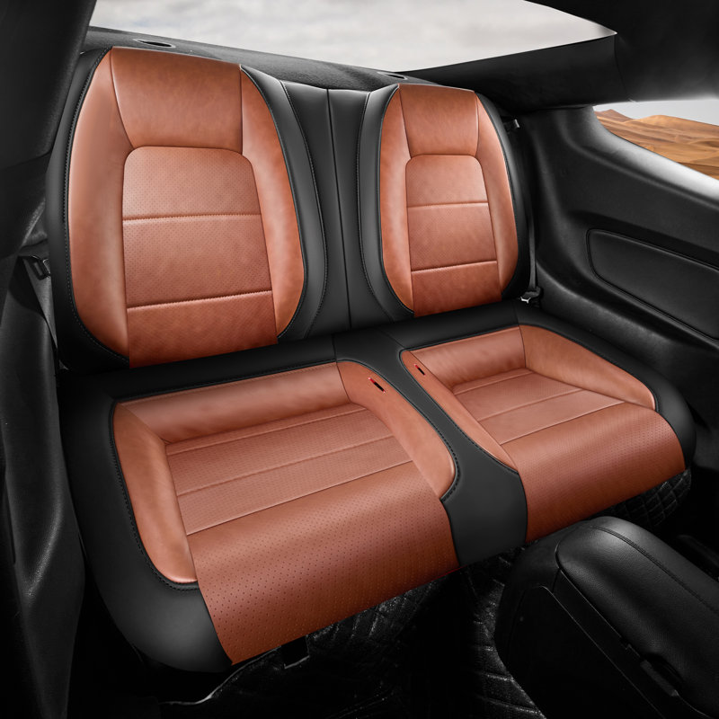 Car Seat Cover Full Set for Ford Mustang Convertible Seat Cover 2015 2016 2017 2018 2019 2020 2021 2022 2023 2024 2025 2026