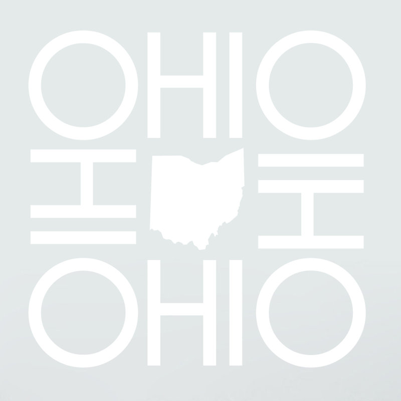 Décalcomanie murale ohio, Blanc