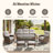Arbor 7 - Person Fire Pit Outdoor Wicker Conversation Furniture Set With 6" Cushions, 55,000 BTU Propane Table-1832225044-1832225040