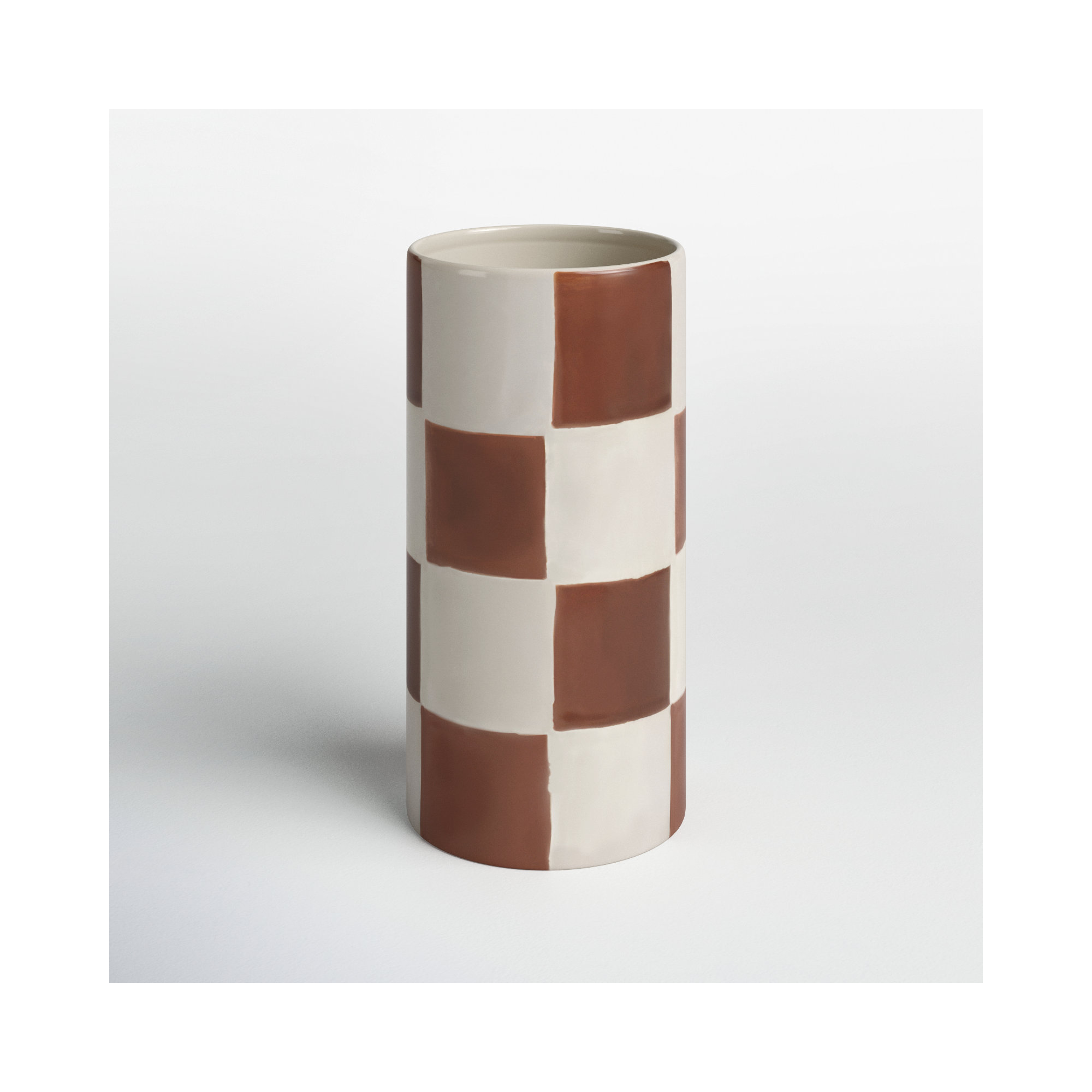 Cleveland Handmade Ceramic / Porcelain Table Vase, 8" H x 4" W x 4" D, Terracotta