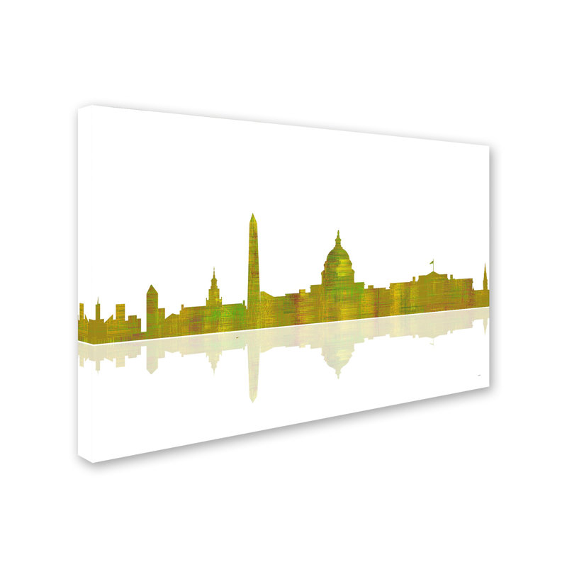 « washington dc horizon », impression sur toile tendue, H 12 po x l 19 po x P 2 po
