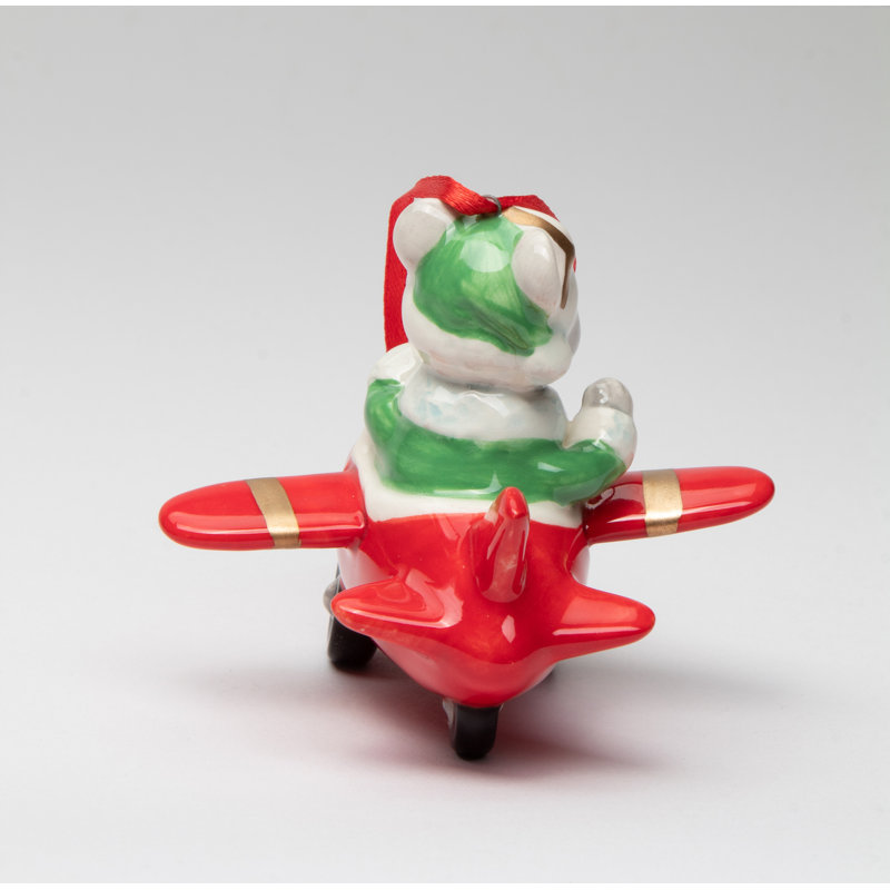 Ornement de souris suspendue avion