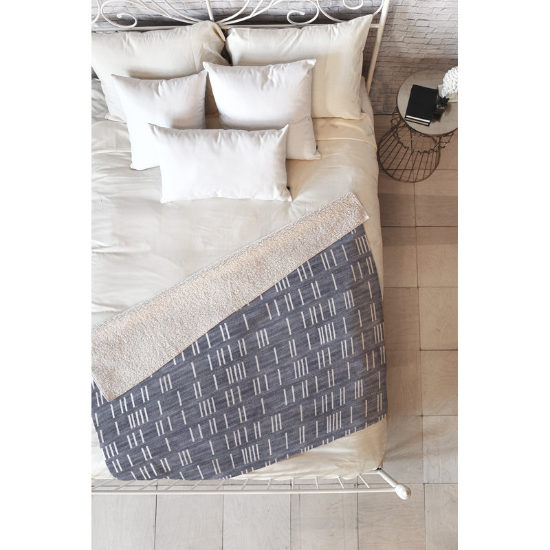 Couverture Holli Zollinger Mudcloth, L 60 po x l 50 po, Gris