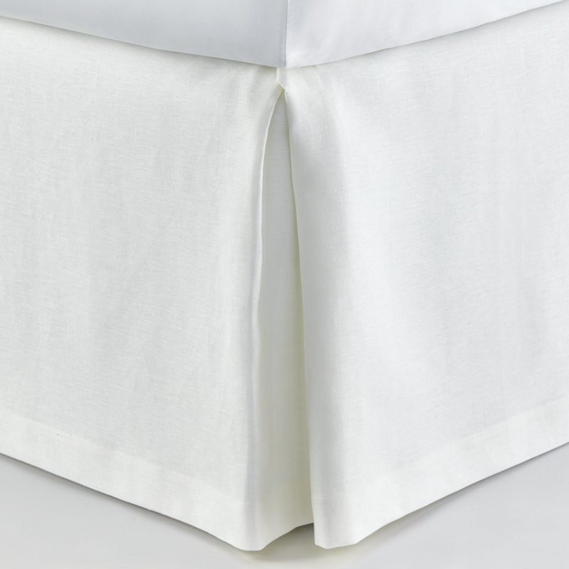 Soprano Paneled Bed Skirt, White, Twin