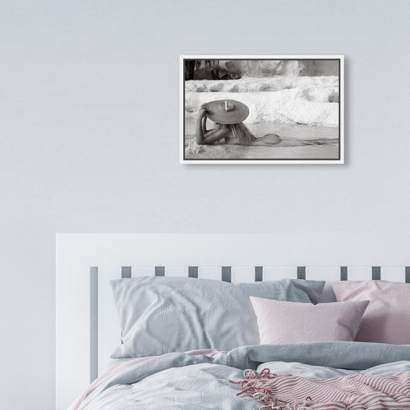 Soaking in Paradise BW II Canvas Fashion Print by Oliver Gal, 11"H x 16"W, White Frame