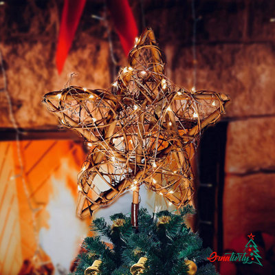10'' Metal Astrology & Stars Lighted Shatterproof Tree Topper