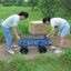 Les chariots de chariot de jardin de chariot d'outils de chariot facilitent le transport du bois de chauffage-122456960