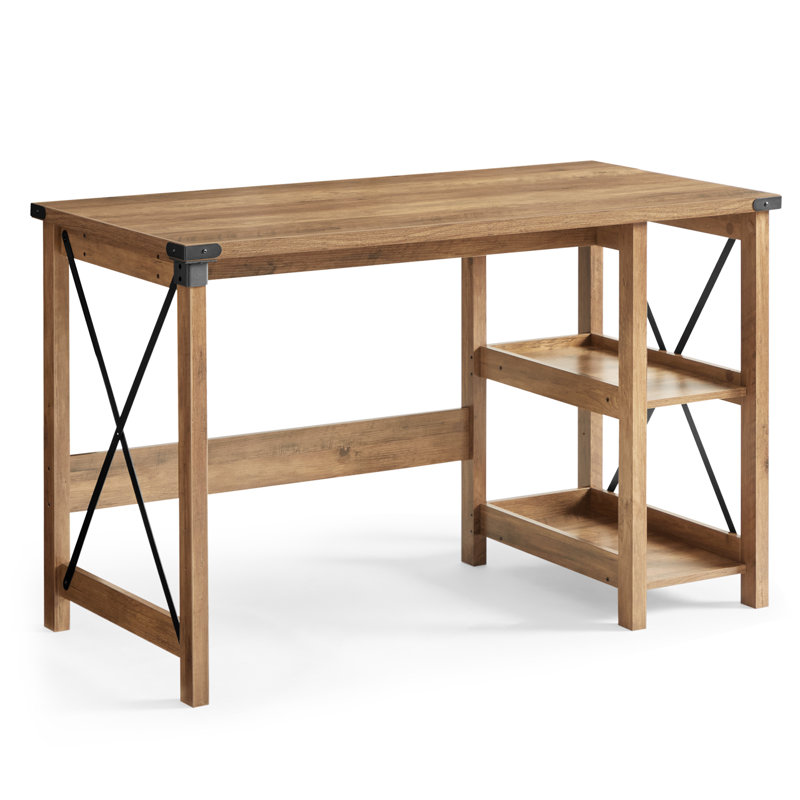 Mondovi 47.2"W Farmhouse Style Desk with Reversible Open Shelves