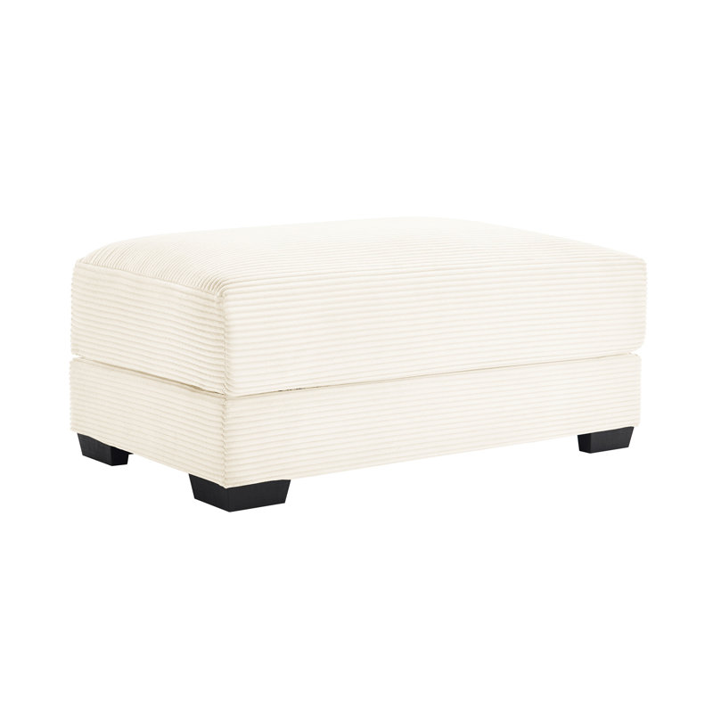 Coussins de siège en velours côtelé crème de grande qualité 28 surdimensionnés