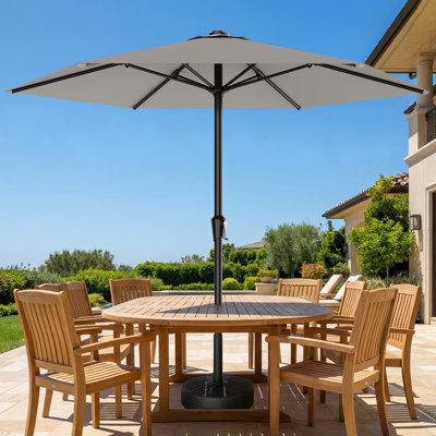 Parasol de patio 10 pi, protection contre les rayons UV UPF 50+ et plus