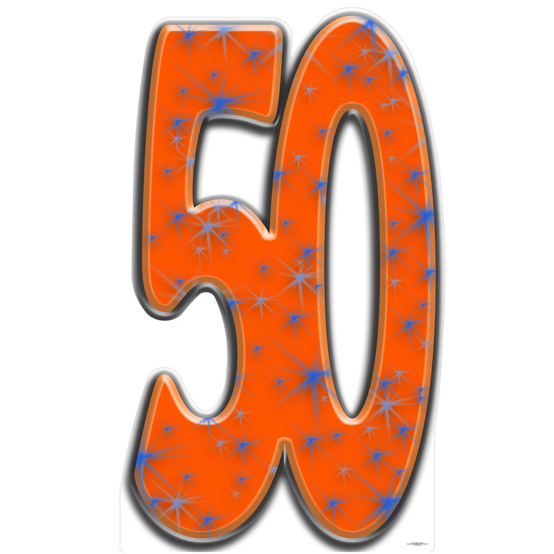 Number 50 Cardboard Standup