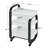 3-Tier Utility Cart, Rolling Cart with Lockable Wheels, Metal Frame Salon Trolley Cart-119689475