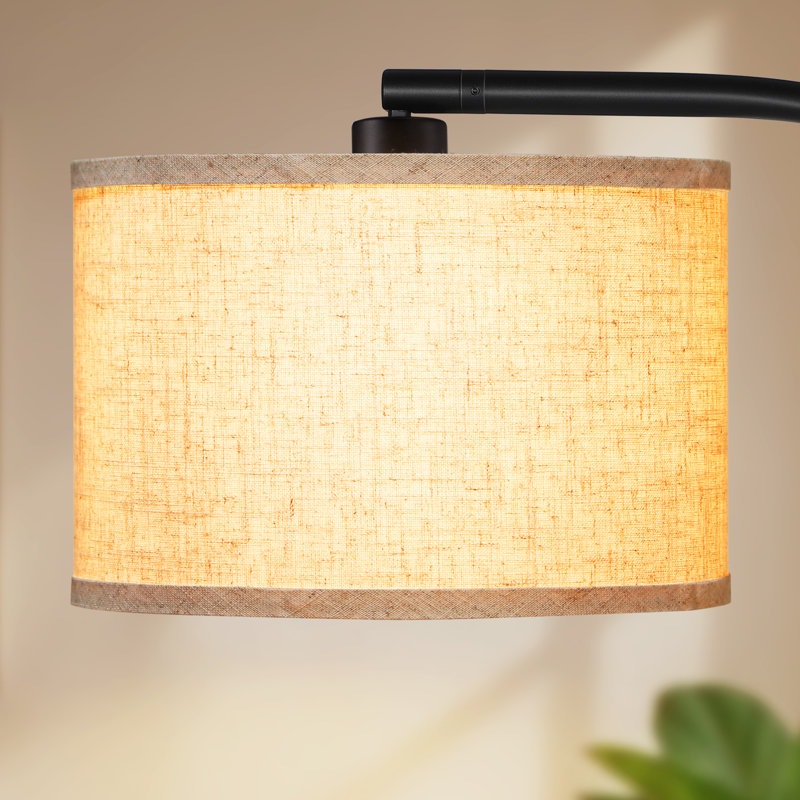 Lampe sur pied arquée 63 po Kjeld, Noir