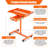 Rolling Work Table with Wheels for Garage, Workshop, 20 LBS Load Capacity-743479362