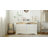 55.12"W Modern 6 Drawer Dresser Chest, Wide Double Dresser With Light, Vintage Farmhouse Wood Closet Dresser Storage Organizer, French Country Chest of Drawers for Bedroom, TV Stand for Living Room-1608785326
