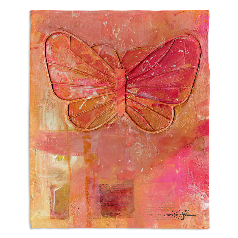 Couverture sherpa doux à papillon, l 51 po x L 60 po