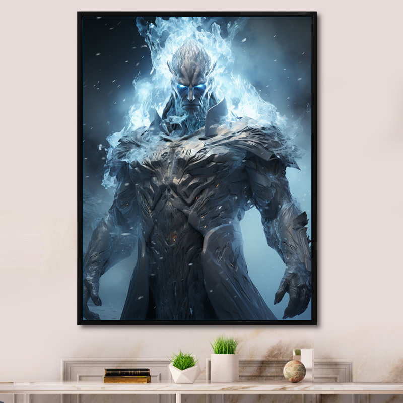 «Cold Force Villian» sur impression sur toile, Cadre flottant noir, H 40 po x l 30 po x P 1,5 po