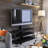 Black Multi-Function Angle And Height Adjustable Tempered Glass  TV Stand