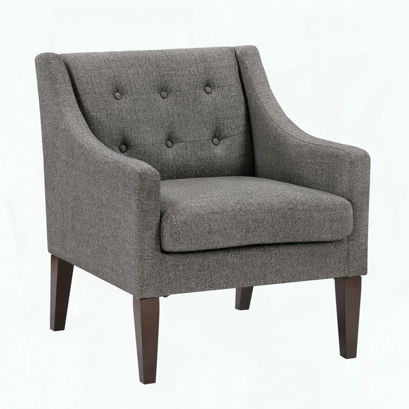 Fauteuil d'appoint contemporain capitonné avec tissu texturé