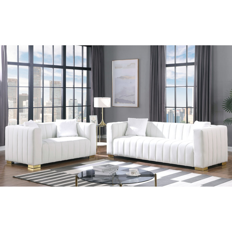 Velours blanc 3 avec intérieur moelleux à densité moderne