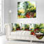 Coussin lombaire aquarelle avec fleurs