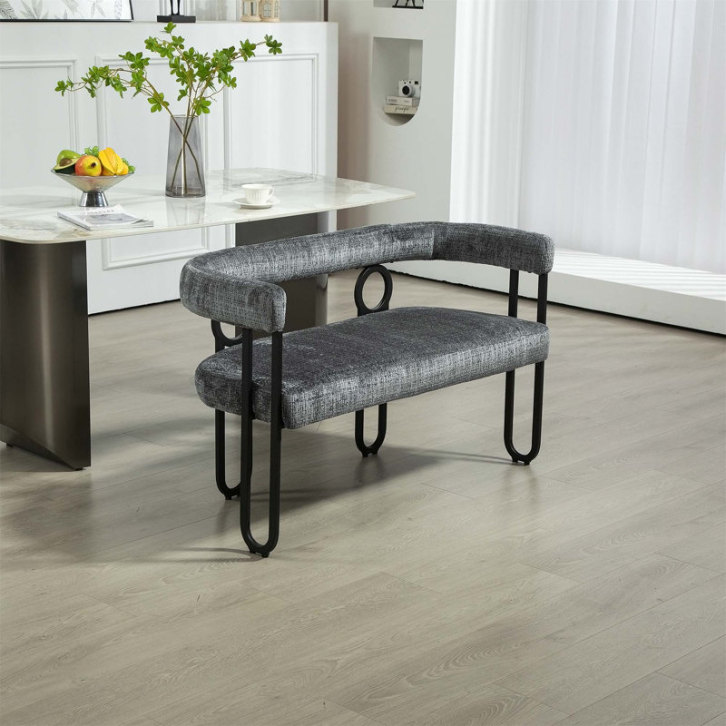 Canapé 2 places confortable et élégant avec pieds en métal pour différentes pièces