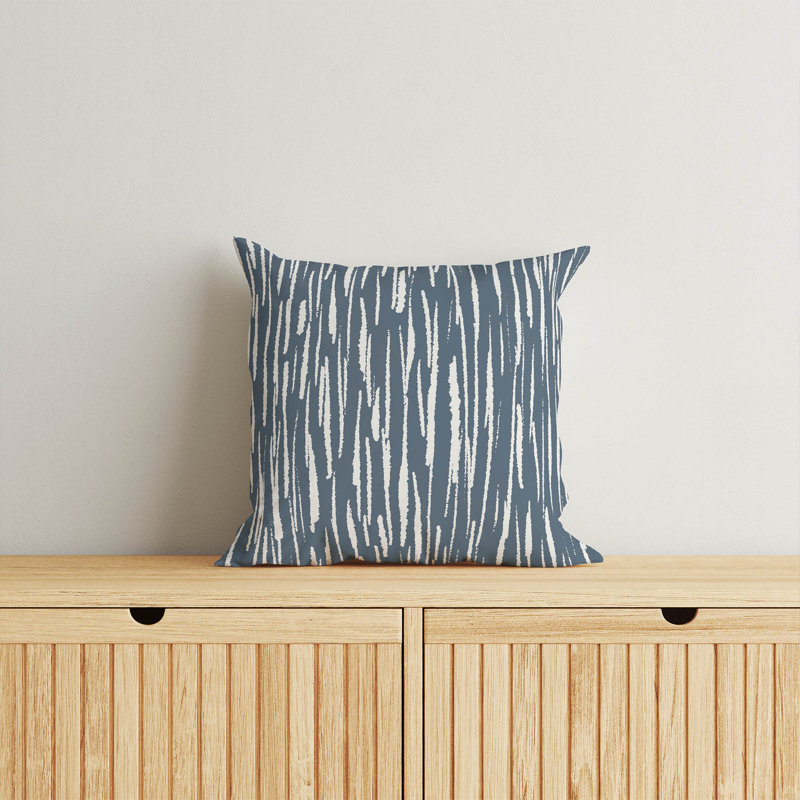 Coussin Spectrum Strands, Bleu rayé, H 20 po x l 20 po