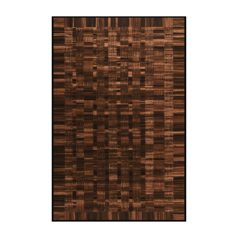 Tapis botanique brun lavable à la machine, Tapis de couloir 2 pi x 4 pi