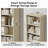 79.7"H 6 Shelf Bookcase With 2 Adjustable Shelves-1005725393