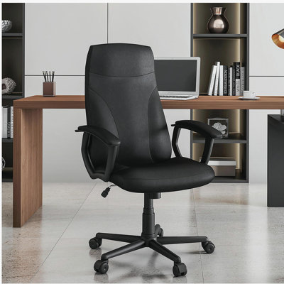 Mobili Mid-Back Executive Office Chair, Black